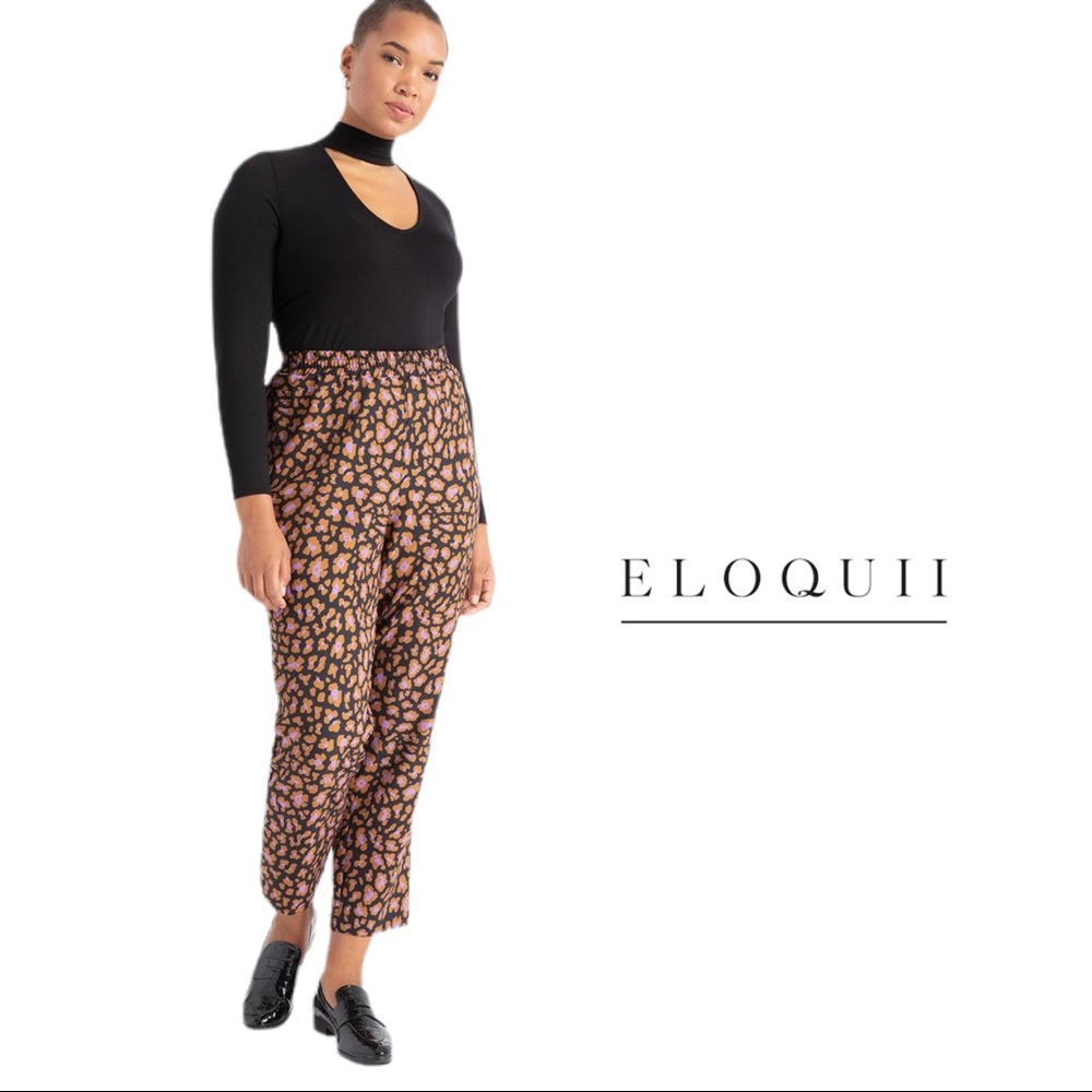 NEW Eloquii Animal Print Joggers